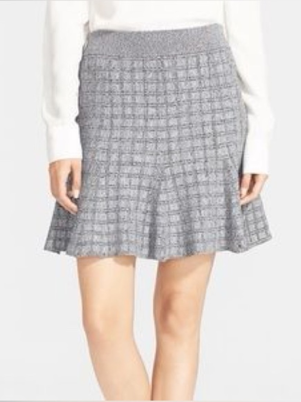 A.L.C. Gray Textured Mini Skirt